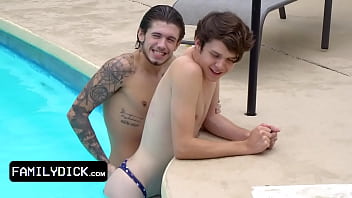 Innocent Teen Boy Gets His Ass And Mouth Fucked Outdoors In Hot Taboo Threesome
